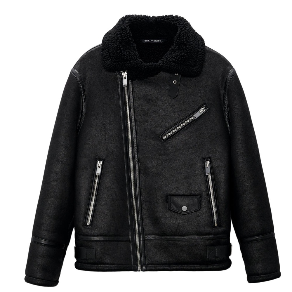 Zara Black Windbreaker Jacket